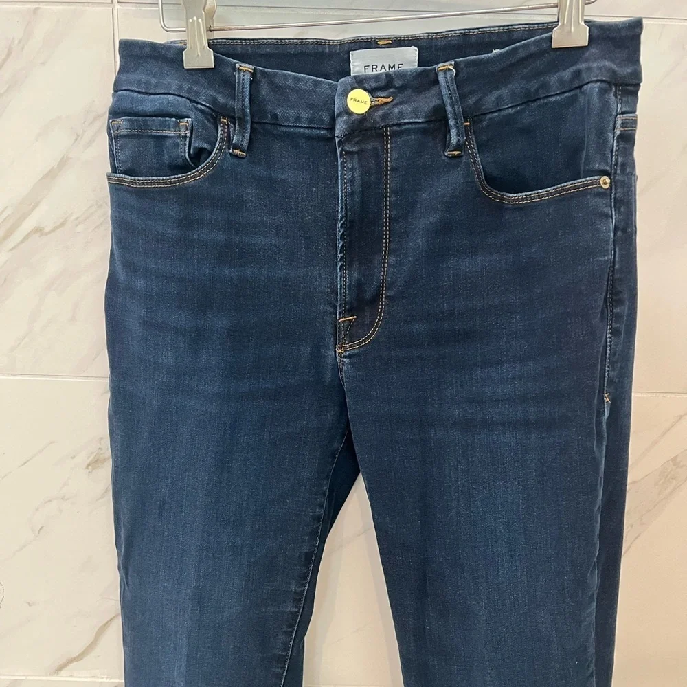 FRAME Women's Le Mini Boot Jeans in Glade - Picture 6 of 10